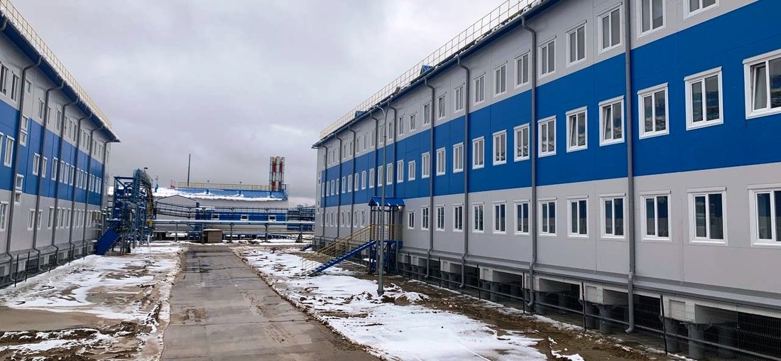 Здания общежитий на Чаяндинском месторождении (Якутия)