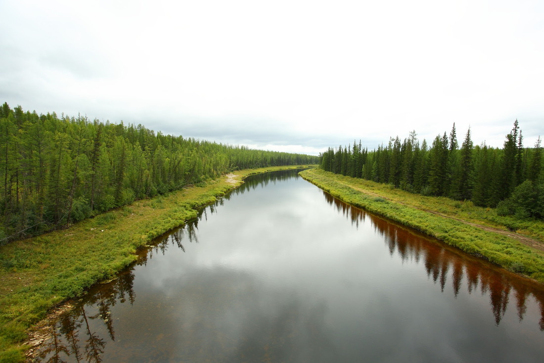 Река Нюя в Якутии берёт начало и протекает в пределах Приленского плато